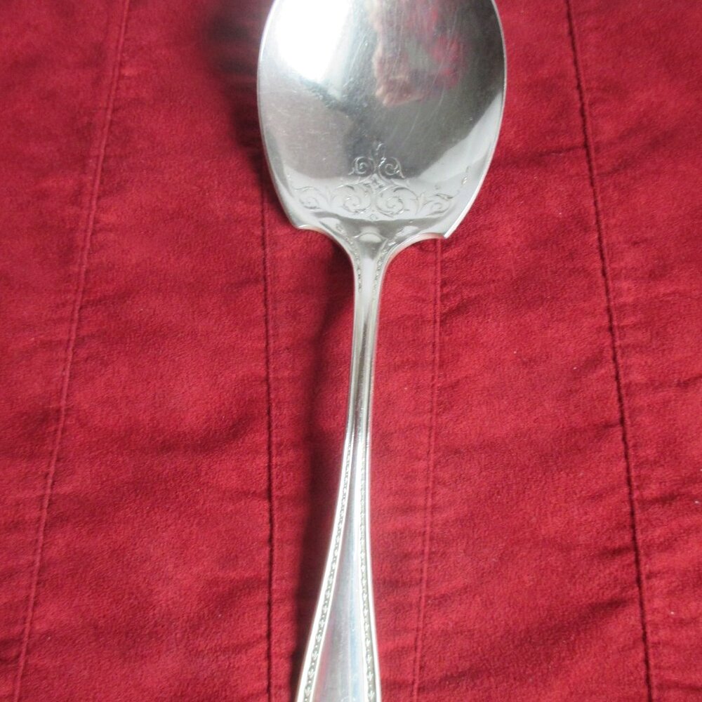 Oneida Community Sheraton 1940 Silver Plate Casserole-Berry Spoon.  One owner
